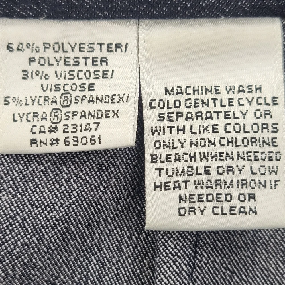 Talbots Stretch Pants Womens Size 16 Blue Pockets **Flaw** - Picture 4 of 11